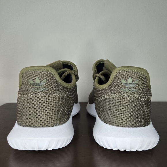 Adidas Army Green Knit Sneakers - Boys 6 or Womens 7.5 - Picture 7 of 11